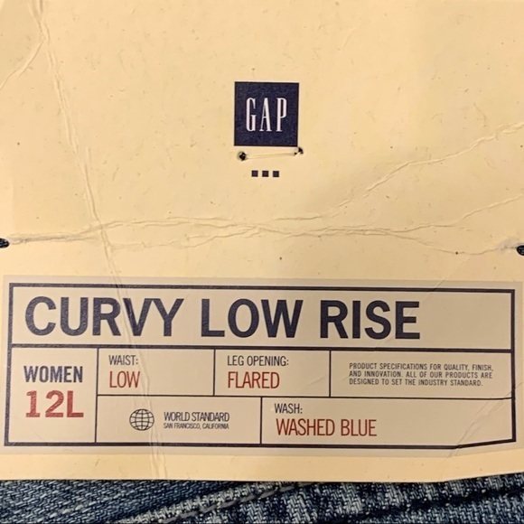 NWT Gap‎ Curvy Low Rise Flared Jeans 12L - Picture 8 of 15